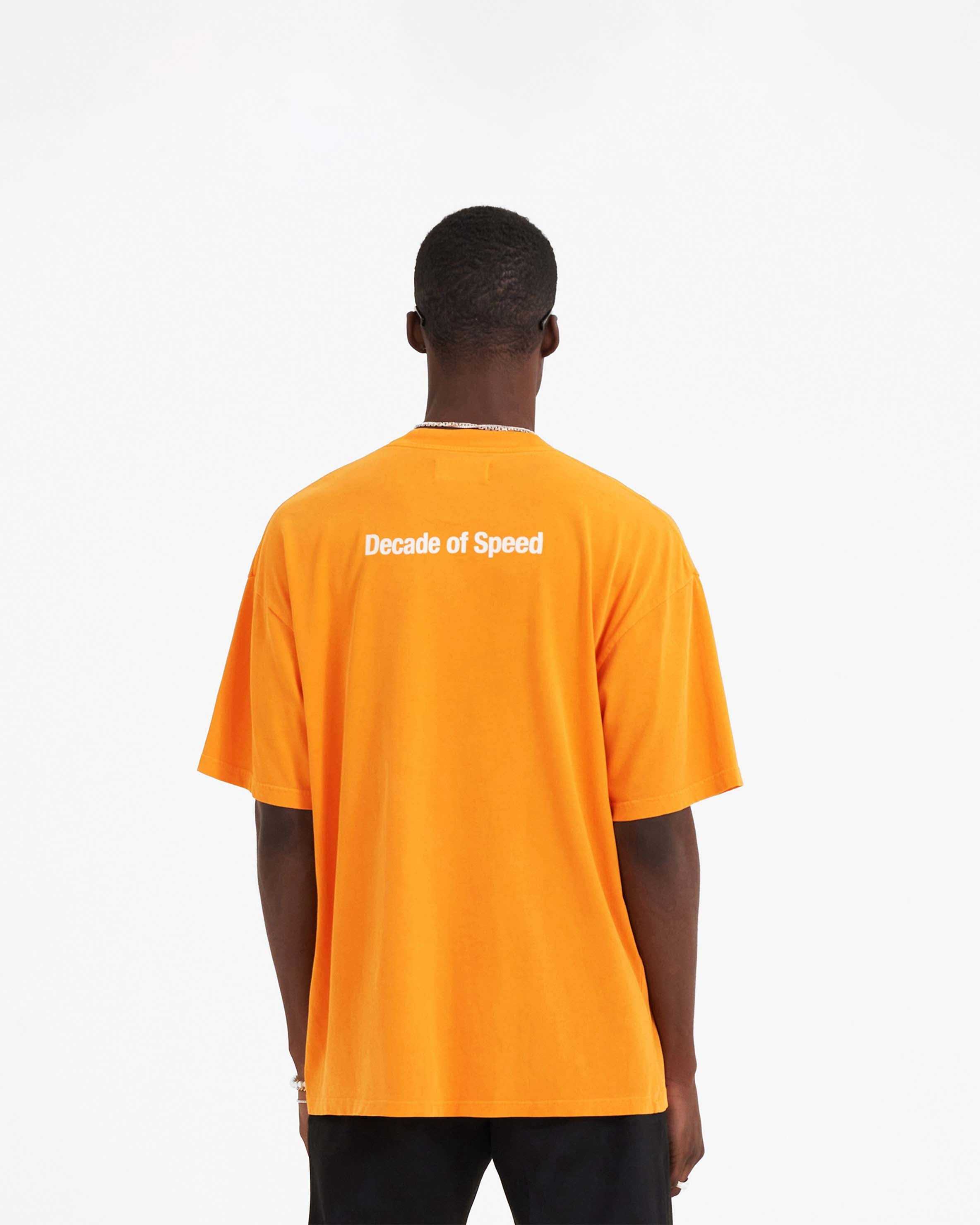 Decade of Speed T-Shirt - Neon Orange